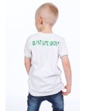 Tricou alb baieti cu inscriptii NDZ7337 - Magazin online - Boutique